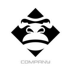 Poster - modern gorilla in the square of the logo