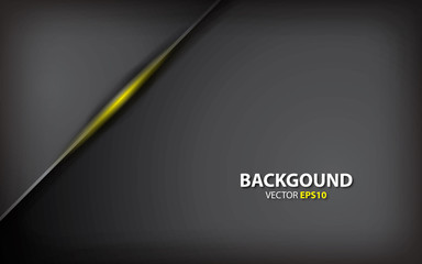 Poster - modern black background with light yellow vector