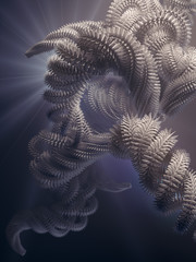 Poster - Abstract modern shape out of focus. 3d rendering