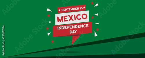 Fotografía Mexico Independence Day national celebration panorama banner