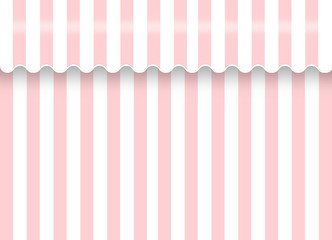 Poster - 3d rendering. modern sweet pastel pink and white color vertical curtain background.