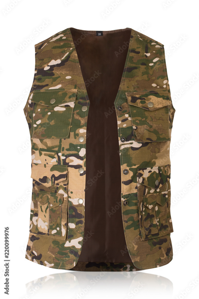 Beautiful military printed half jacket for unisex to keep warm in 