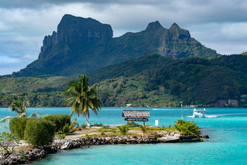 Wall Mural - bora bora island airport polynesia