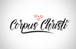 corpus christi  city design typography with red heart icon logo