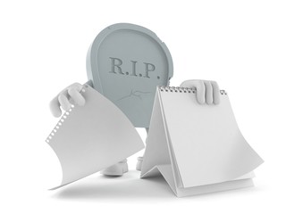 Sticker - Grave character with blank calendar