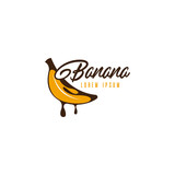 Fototapeta Młodzieżowe - Banana logo