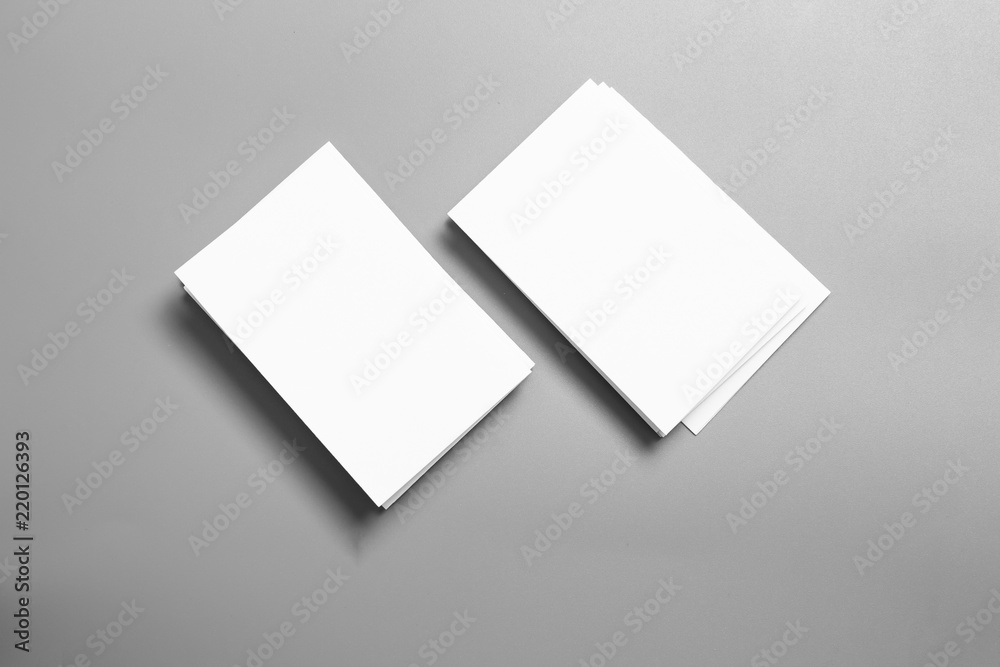 Blank portrait mock-up paper. brochure magazine isolated on gray ...