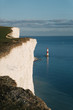 Lighthouse, white cliffs, Dover England