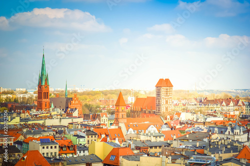Dekoracja na wymiar  panorama-starego-miasta-w-toruniu-stonowana-retro