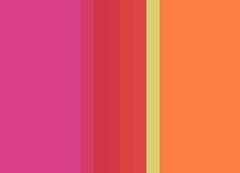 Striped Background In Vivid Pink/red/orange With Chartreuse Accent, Vertical Stripes, Color Palette Background