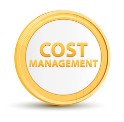 Poster - Cost Management gold round button