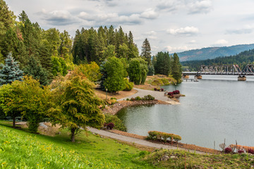 Picnic Area and Boat Launch at Albeni Falls Dam. Oldtown, Idaho