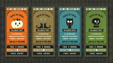 Halloween Invitation Collection Retro Style Collection.