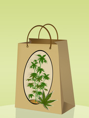 Poster - bag with cannabis products