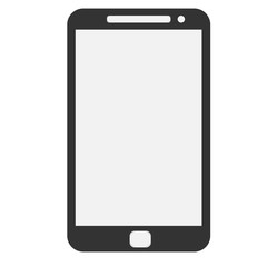 Poster - ector illustration of black modern realistic smartphone with empty white screen. Smartphone isolated on white background. phone icon design for your web site design, logo, app, UI. flat style.