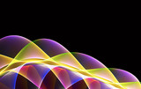 Fototapeta Panele - Abstract color dynamic background with lighting effect. Fractal spiral. Fractal art