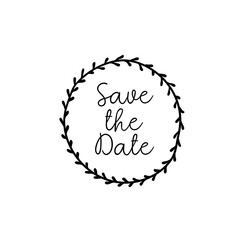 Wall Mural - save the date calligraphy. hand lettering wedding phrase for invitations design, cards, banners, pho