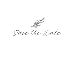 Wall Mural - save the date calligraphy. hand lettering wedding phrase for invitations design, cards, banners, pho
