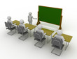 © andrii - 3d students in school concept . 3d rendered illustration