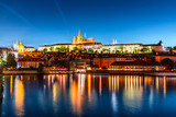 Fototapeta Paryż - Evening scenery of Prague, Czech Republic