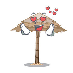 Sticker - In love beach shelter under the umbrella cartoon