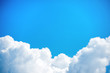 Beautiful pure white clouds on bright blue sky