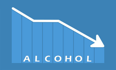 Wall Mural - Alcohol - decreasing graph