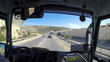 Bus driving pov on Highway road in Israel of Jerusalem/Highway road in Israel/flint5