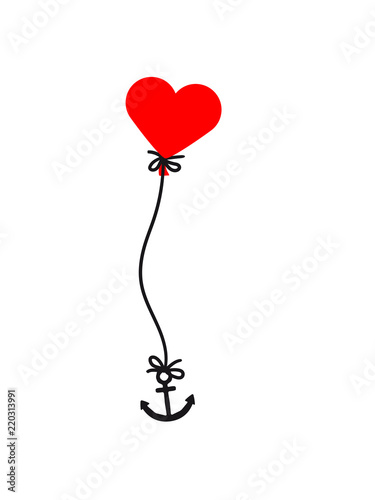 Anker Herz Luftballon Fliegen Himmel Liebe Boot Schiff Schwimmen Meer Matrose Kapitan Segeln Segelschiff Seemann Yacht Reise Schifffahrt Wasser Verein Club Segelboot Wind Buy This Stock Illustration And Explore Similar Illustrations