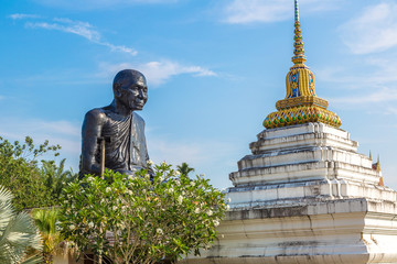 Canvas Print - Black monk in Thailand