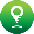 Icon map pins,location. isolated on green gradient circle background