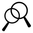 Simple search vector icon. magnifying glass. isolated on white background