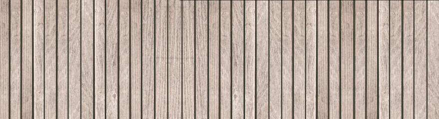 Wall Mural - Panorama of brown wood wall background and texture