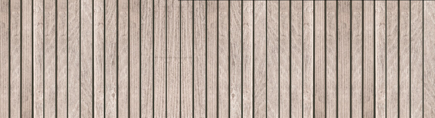 Sticker - Panorama of brown wood wall background and texture