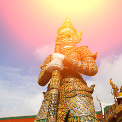 Demon Guardian in Wat Phra Kaew Grand Palace