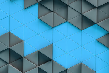 abstract grey triangle pattern over blue