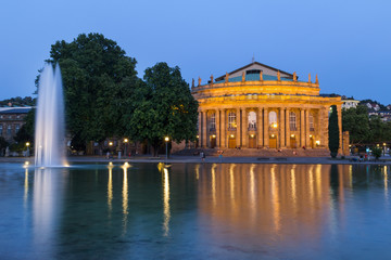 Wall Mural - stuttgart germany in the evening