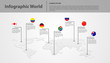 © kornkun - world map element  infographic , infochart business information icon