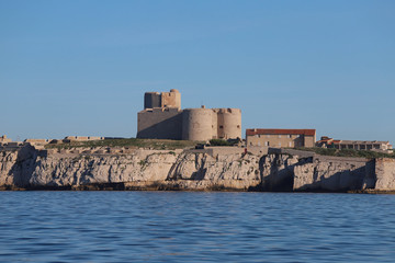 Wall Mural - Castle If against Mediterranean coast of Marseille, Provence, France