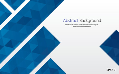 Poster - geometric backgrounc with blue polygons vector