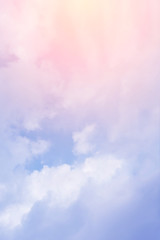 Wall Mural - sun and cloud background with a pastel colored