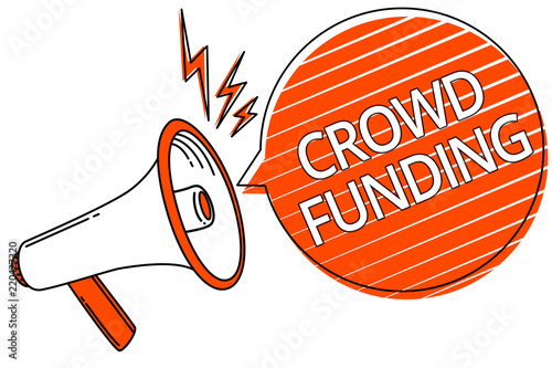 Handwriting Text Crowd Funding Concept Meaning Fundraising