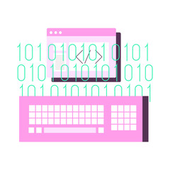 Coding flat illustration