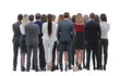 © ASDF - Back view group of business people. Rear view. Isolated over white background.