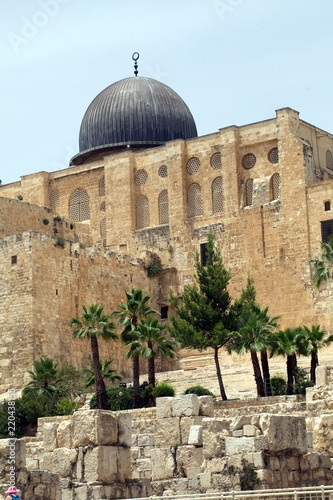 Fotomural View of the Dome of the Holy Sepulcher on the Temple Mount in Jerusalem Israel