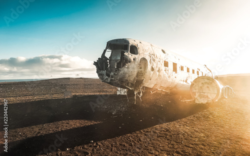 Fotografía The abandoned DC-3 Airplane on Solheimasandur beach