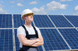 © Kiryl Lis - Solar panels engineer in white cask