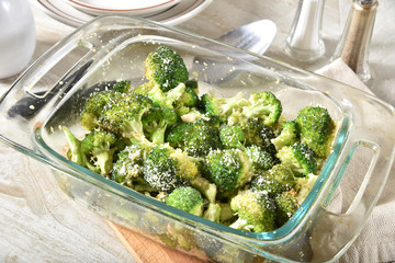 Canvas Print - Roasted parmesan broccoli