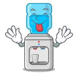 Sticker - Tongue out modern water cooler isolated on mascot