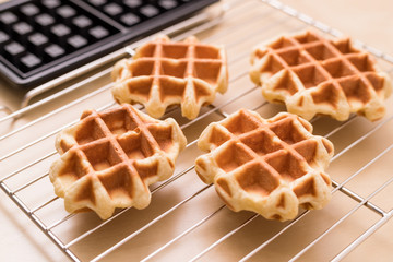 Homemade baked waffle